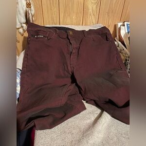 Men's Burgundy Jeans